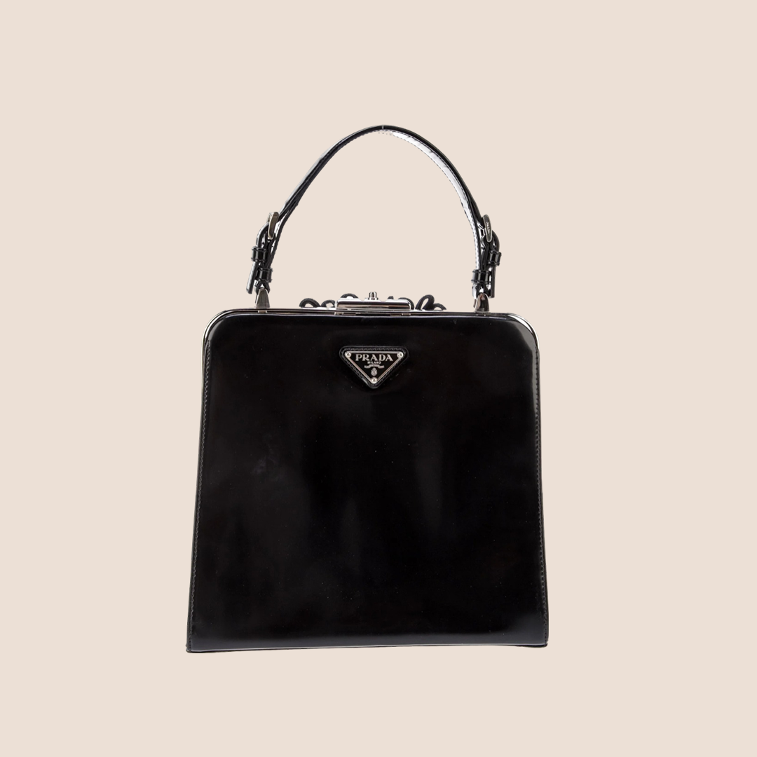 PRADA BLACK SPAZOLATTO PASSAMANERIA HANDLE BAG – RDB