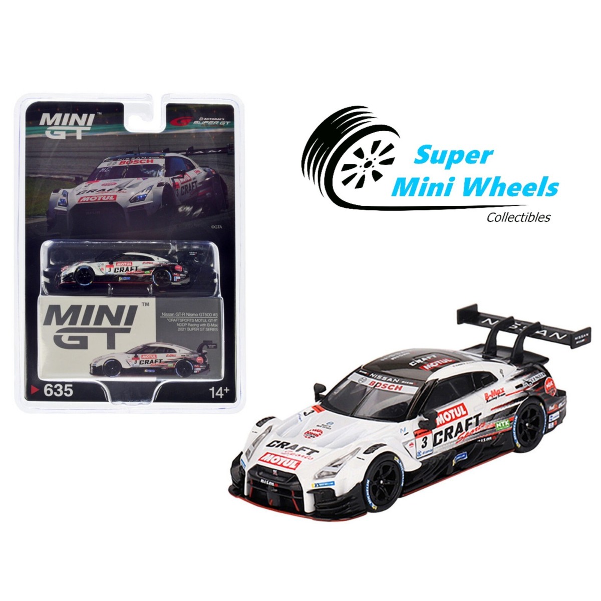 Mini GT 1:64 Nissan GT-R Nismo GT500 #3 NDDP Racing with B-Max