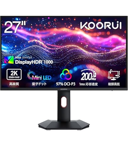 Amazon.co.jp: KOORUI モニター 23.8 インチ パソコンモニター 1080P